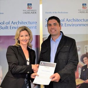 Hodgkison Architects Adelaide supports Student Excellence at Adelaide University. Kristy McMillan SA Architect